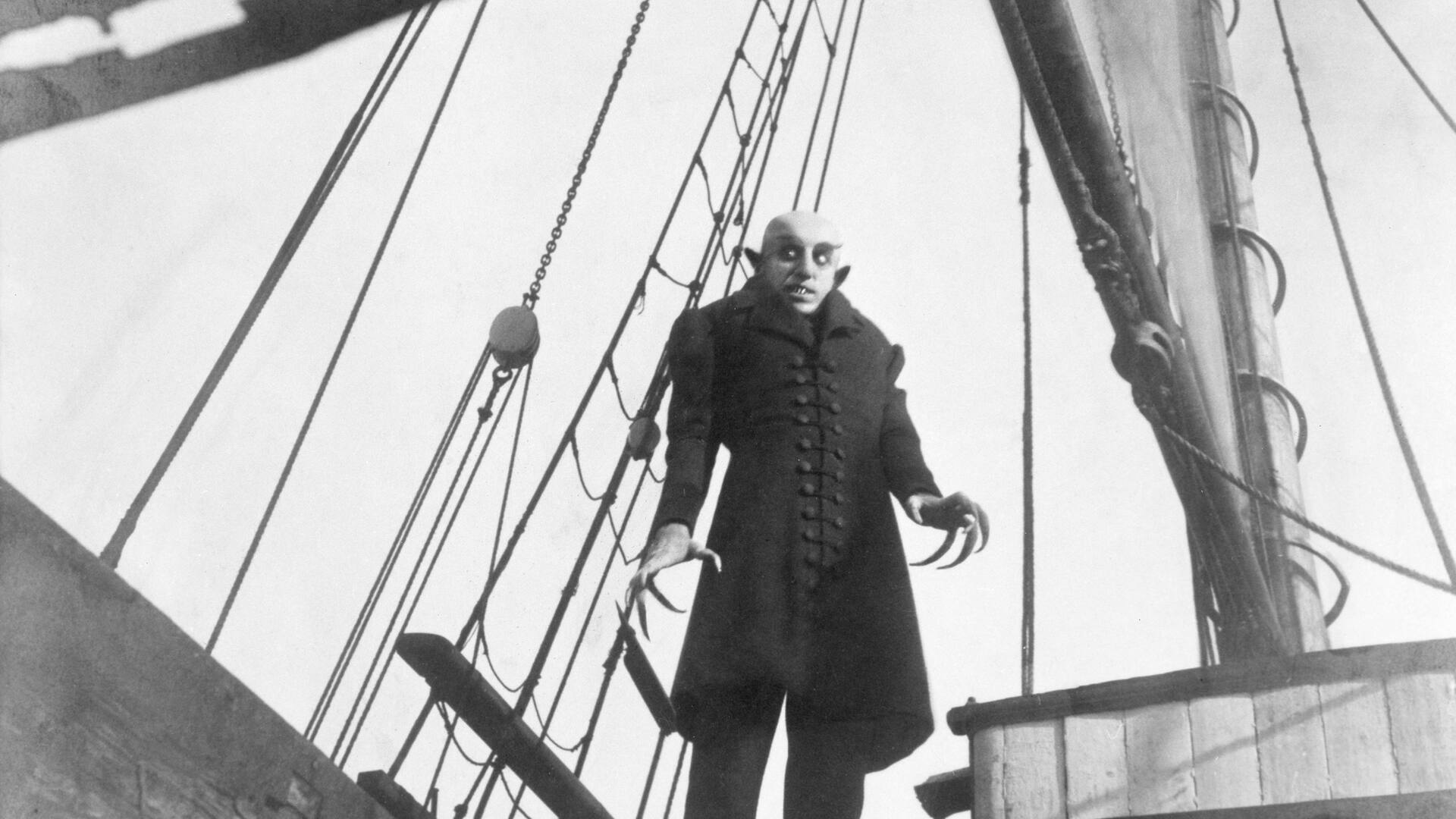 Max Schreck como el conde Orlok en Nosferatu, de F. W. Murnau