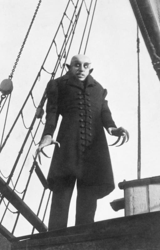 Max Schreck como el conde Orlok en Nosferatu, de F. W. Murnau