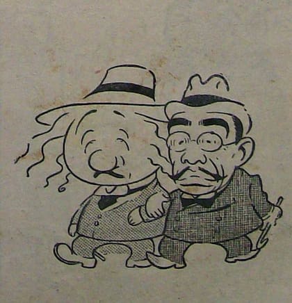 Einstein y Lugones. El escritor fue uno de los que impulsó su visita a la Argentina.