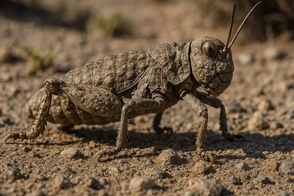 Ejemplar de tucura sapo, especie endémica de la Patagonia.