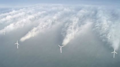 Ejemplo de instalación de generadores eólicos offshore