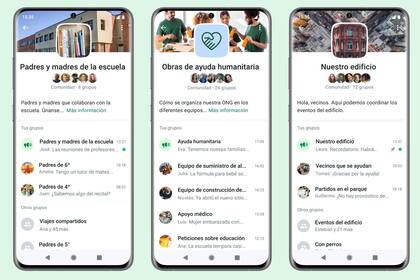 Ejemplos de Comunidades en Whatsapp