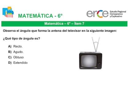 Ejercicio de matemática que se tomó en 2019