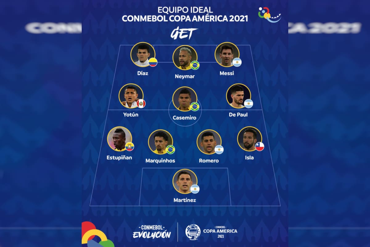 El 11 ideal según el equipo conformado por el Grupo de Estudio Técnico de la CONMEBOL