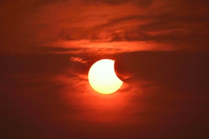 El próximo eclipse solar que se verá en la Argentina es uno parcial