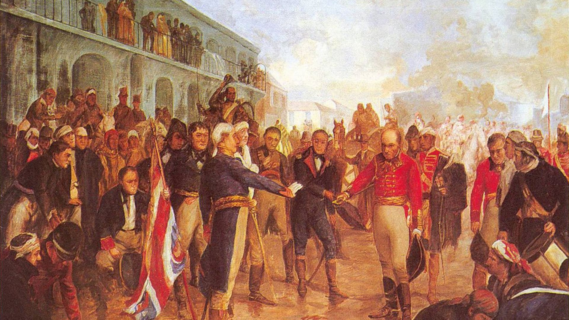 Tertulia, por Pellegrini (durante la estadía de los invasores, muchos locales organizaban estas fiestas a las que invitaban a muchos oficiales ingleses)