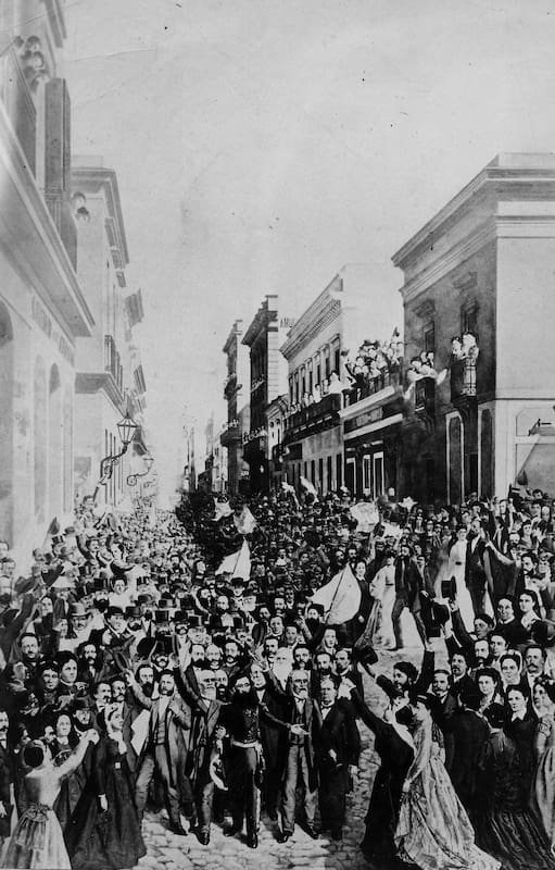 El 12 de octubre de 1868 culminó el mandato de Bartolomé Mitre, quien se marchó a su casa acompañado por una multitud. En febrero se había resuelto quién sería su sucesor.