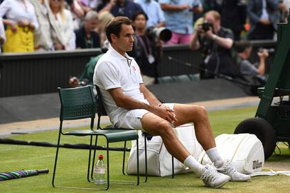 El 14 de julio pasado, Federer, abatido en el Centre Court de Wimbledon, tras perder la final ante Djokovic habiendo contado con 2 match points