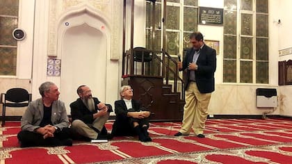 El dirigente islámico Omar Abboud, el rabino Daniel Goldman y el padre Guillermo Marcó, creadores del Instituto de Diálogo Interreligioso