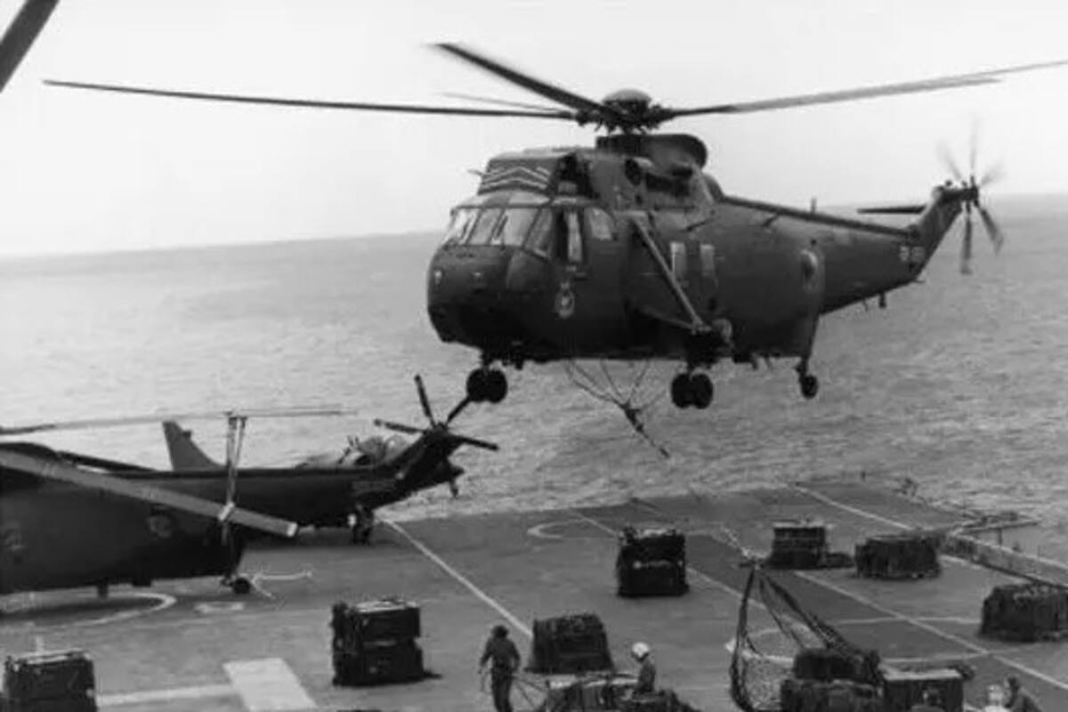 El 17 de mayo de 1982, un helicóptero Sea King (foto) con 8 comandos británicos aterrizó en la estancia La Sara, a poco más de 40 kilómetros de la base aérea de Río Grande, cerca de la ruta nacional 3