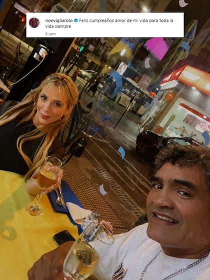 El 18 de agosto la pareja celebró los 59 años de Castro (Foto: Instagram @noevigliarolo)