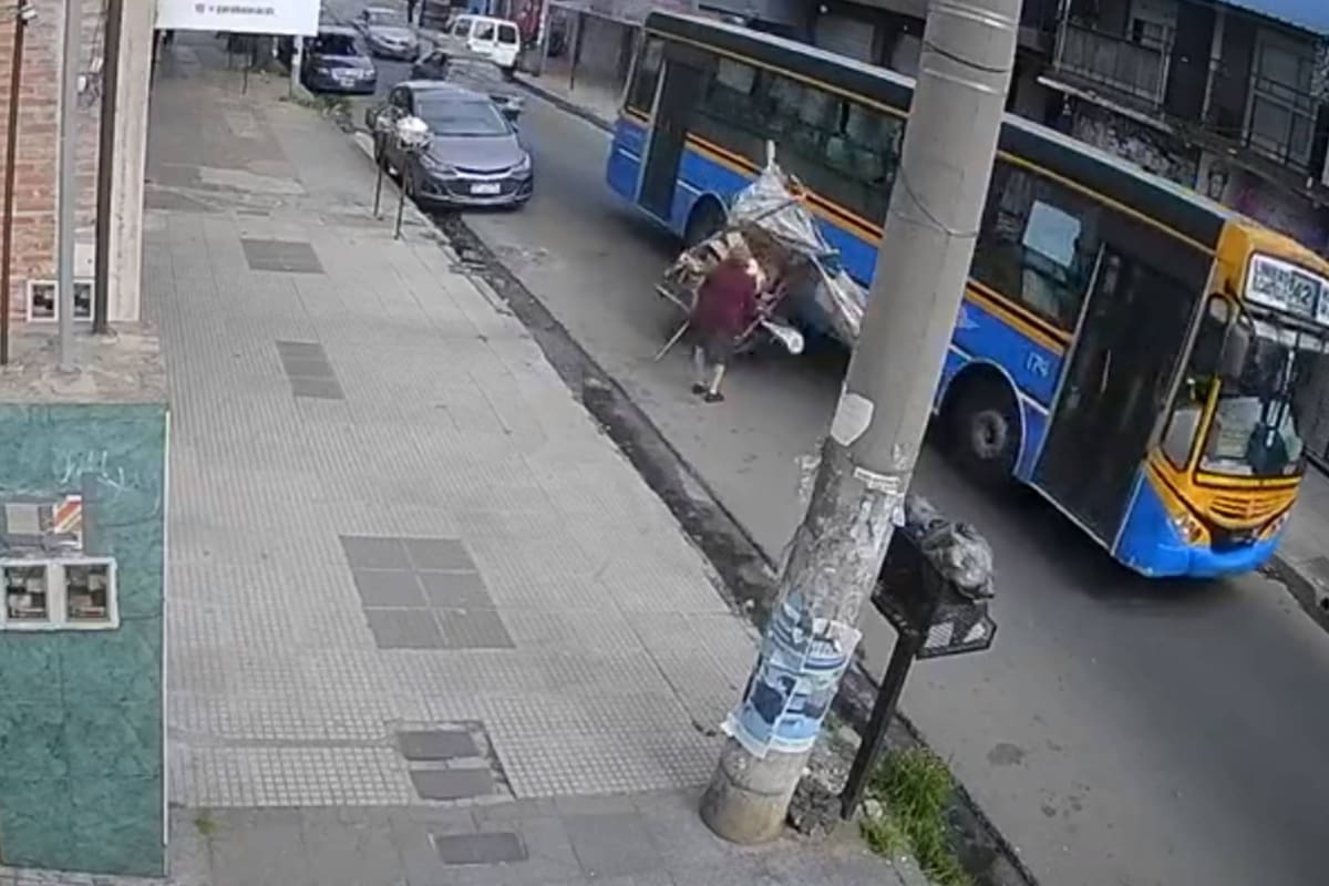 El 242 atropelló a un cartonero y a una señora mayor