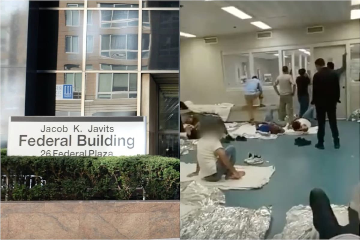 El 26 Federal Plaza, sede de uno de los tres tribunales de inmigración de la ciudad de Nueva York, donde fue filmado el video que muestra las pésimas condiciones de detención