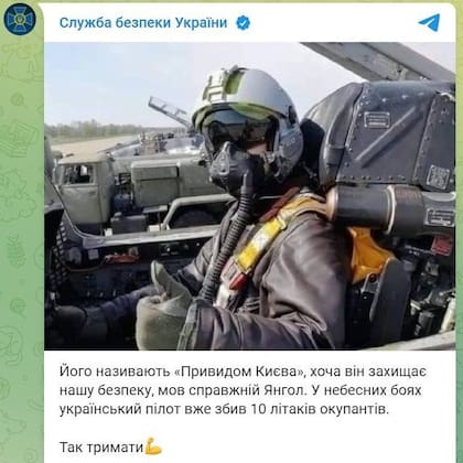 El 27 de febrero Ucrania llamó al "Fantasma de Kiev" un "ángel" por derribar 10 aviones rusos