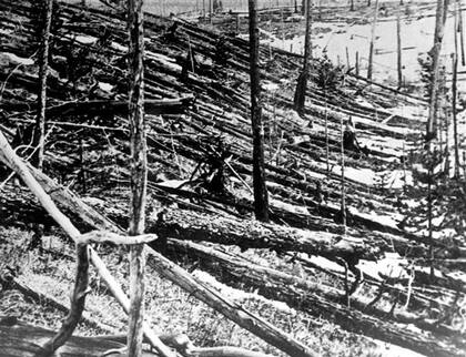 El 30 de junio el bólido de Tunguska arrasó con un perímetro de 2150 kilómetros cuadrados en la meseta de Siberia