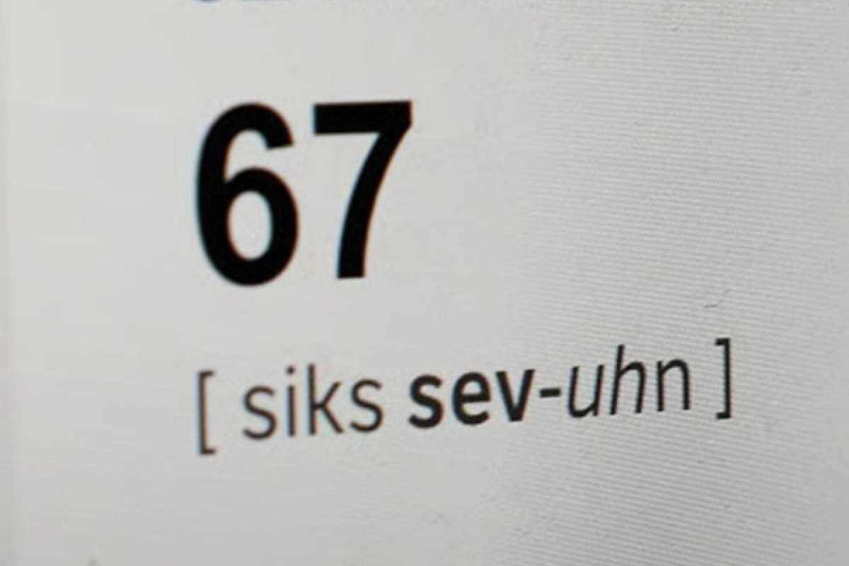 El 6-7 es la palabra del año tras su rápida viralización en 2025 (Captura/Dictionary.com)