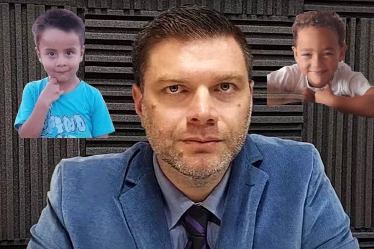 El abogado José Codazzi y Loan Peña y Nahuá Santos Riquelme, los dos niños correntinos en cuyos casos apareció implicado