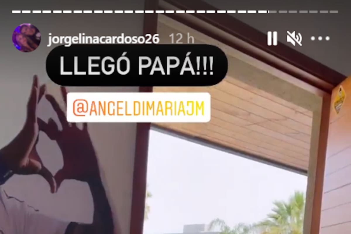 El abrazo de los Di María tras la Copa América. Fuente: @jorgelinacardoso26.