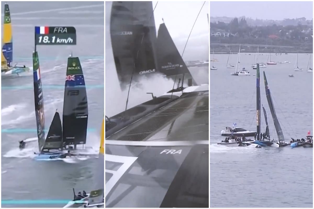 El accidente de Black Foils, de Nueva Zelanda, contra el DS Team France