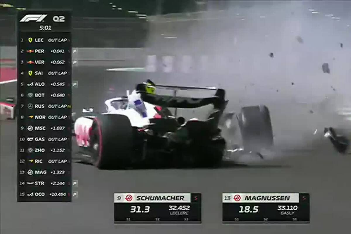 El accidente de Mick Schumacher, que dejó sin aliento a todos en Jeddah