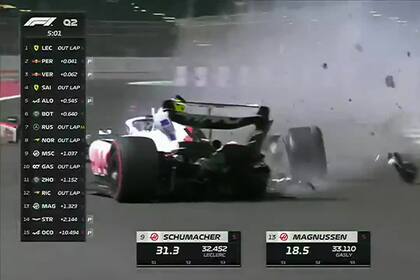 El accidente de Mick Schumacher, que dejó sin aliento a todos en Jeddah