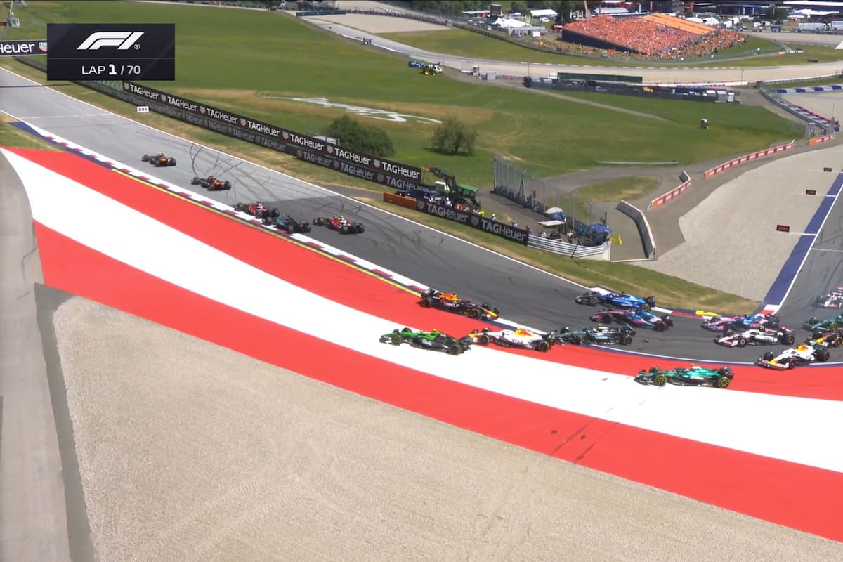 El accidente en la curva 3 del Gran Premio de Austria que dejó afuera a Verstappen y Antonelli