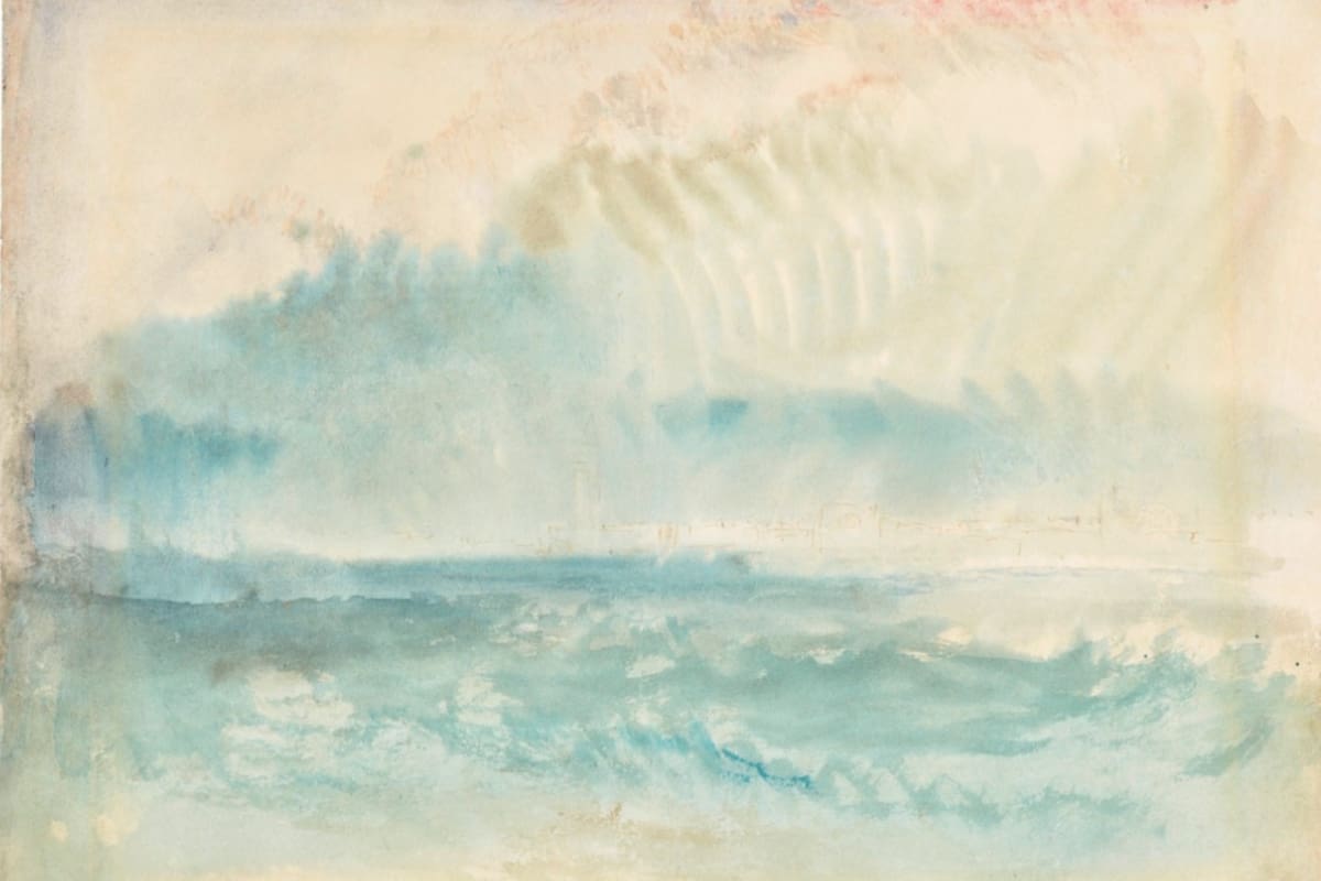 "El acercamiento a Venecia o Venecia desde la laguna", c. 1840 de Joseph Mallord William Turner, se rematará el 4 de febrero en Christie's de Nueva York