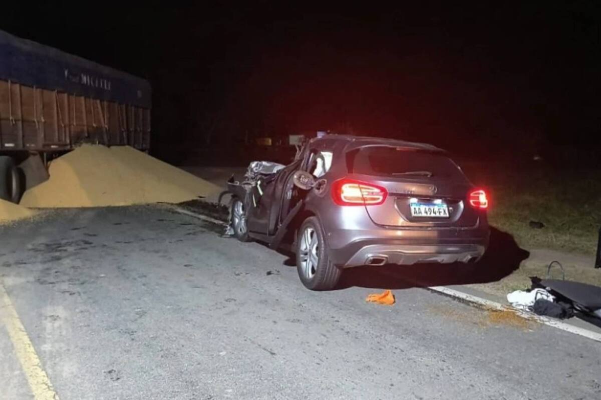 El acoplado de un camión se desprendió en la ruta y no pudieron esquivarlo: murieron un médico marplatense y un niño.