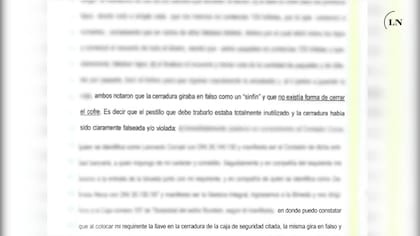 El acta confeccionada por una escribana pública
