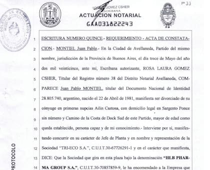 El acta notarial de destrucción