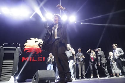 El acto de cierre de campaña de Javier Milei en el Movistar Arena