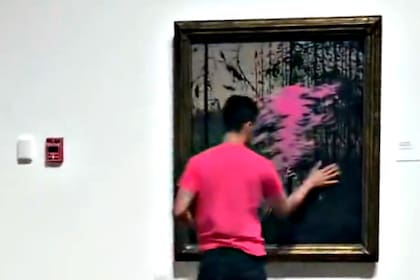 El acto de vandalismo ocurrió ayer en la Galería Nacional de Canadá, cuando un joven se acercó a la obra ”Northern River”, un óleo sobre lienzo de 1915 del renombrado artista canadiense Tom Thomson, y le arrojó pintura rosa