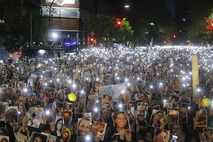 El acto en homenaje de las víctimas de Hamas que se realizó anteayer en la ciudad de Buenos Aires