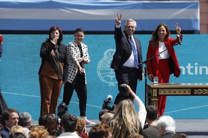 El acto tuvo una gran concurrencia y se hizo en el exterior de la Casa Rosada