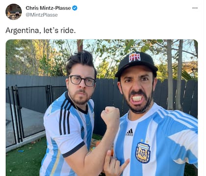 El actor alienta en cada partido a la selección albiceleste.