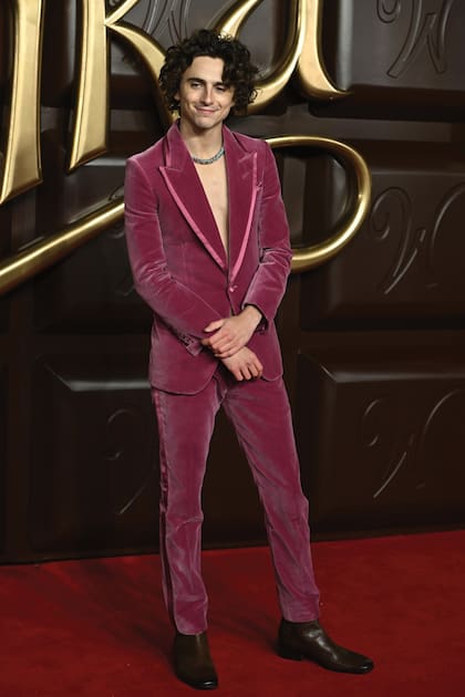 El actor apostó por un diseño en terciopelo (colección femenina primavera verano 2024 de Tom Ford), botas marrones modelo Jodhpur de la misma firma y una exclusiva pieza de Cartier: un impactante collar con casi 900 piedras preciosas que requirió 450 horas de trabajo manual.