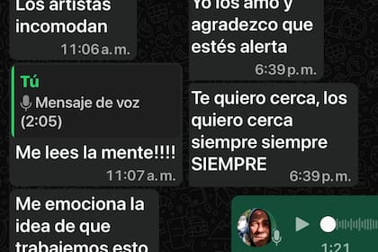 El actor compartió capturas de conversaciones que tuvo con la periodista (Foto: Instagram @gastonpauls22)