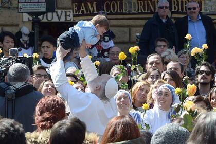 Malkovich en el rodaje de la serie The New Pope