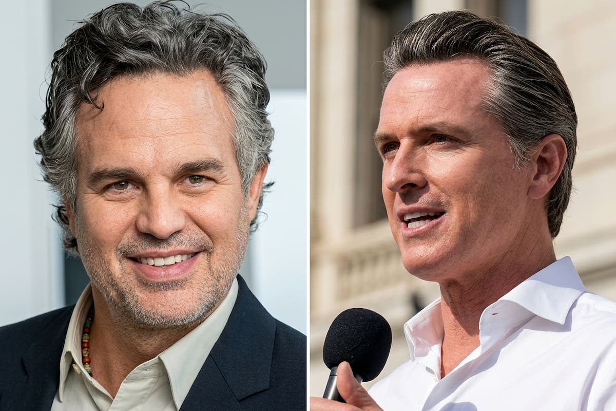 El actor Mark Ruffalo criticó duramente al gobernador de California, Gavin Newsom