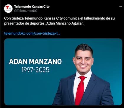 El adiós a Adan Manzano por parte de la cadena Telemundo