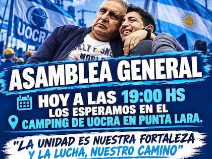 El afiche con el que Medina convocó a la asamblea