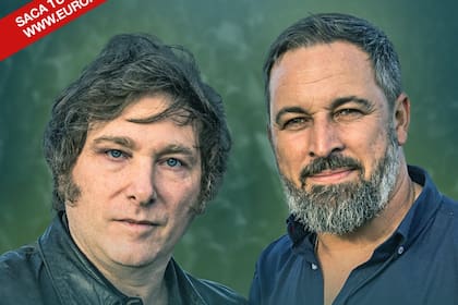 El afiche de convocatoria al acto de Milei con Vox en Madrid