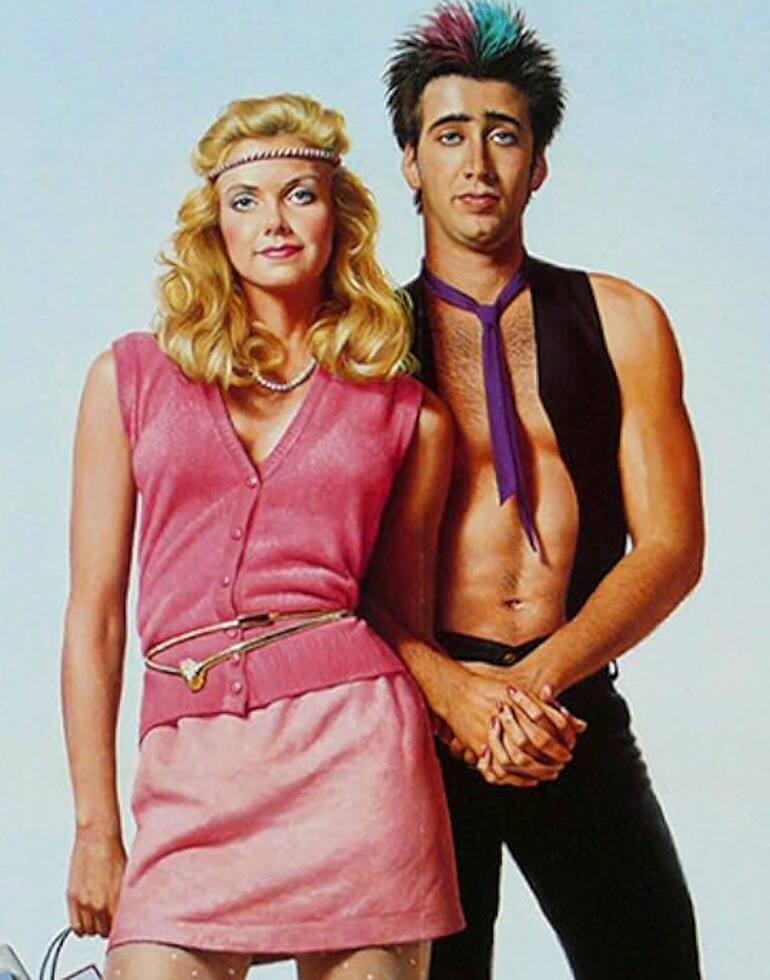 El afiche de La chica del valle (1983), film que marcó el primer protagónico de Nicolas Cage
