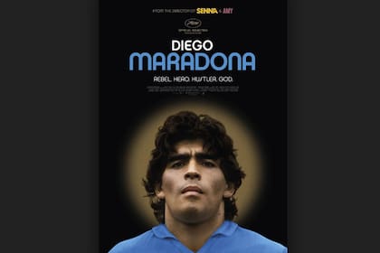 El afiche de la película de Maradona, en las que se seleccionaron partes de 500 horas de imágenes nunca vista