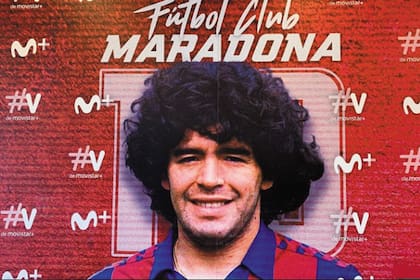 El afiche del documental Fútbol Club Maradona