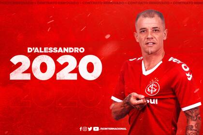 El afiche del Inter que asegura la continuidad de DAlessandro para 2020