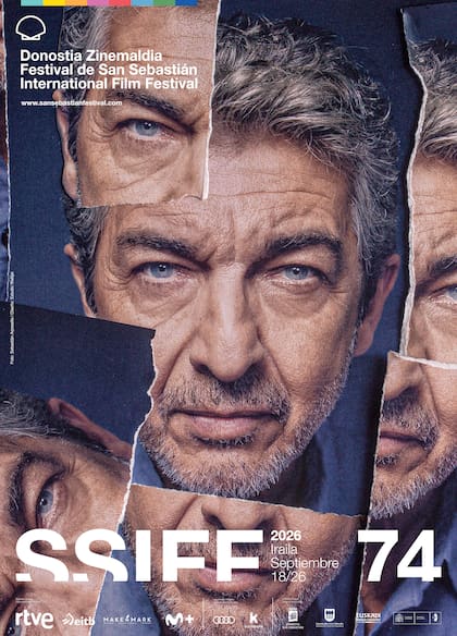 El afiche oficial de la nueva edición del Festival de San Sebastián con la cara de Ricardo Darín