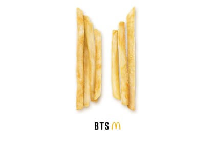 El afiche promocional del menú de BTS que lanzó McDonald's en las redes sociales