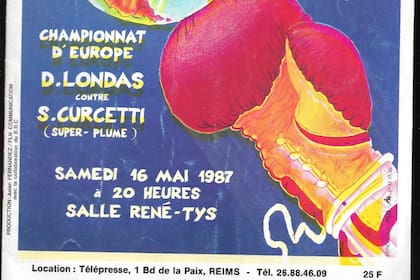 El afiche que promocionó la pelea entre Santos Laciar y Román, pactada para el 16 de mayo de 1987