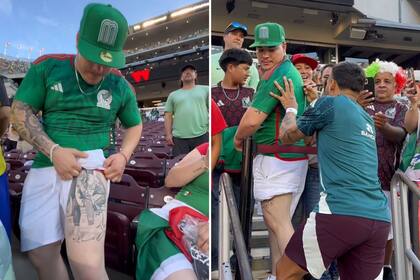El aficionado que lleva tatuado a Alexis Vega pudo conocerlo en el amistoso de México contra Brasil